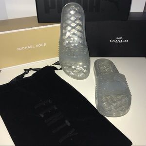 Puma X Fenty by Rihanna clear jelly slides
